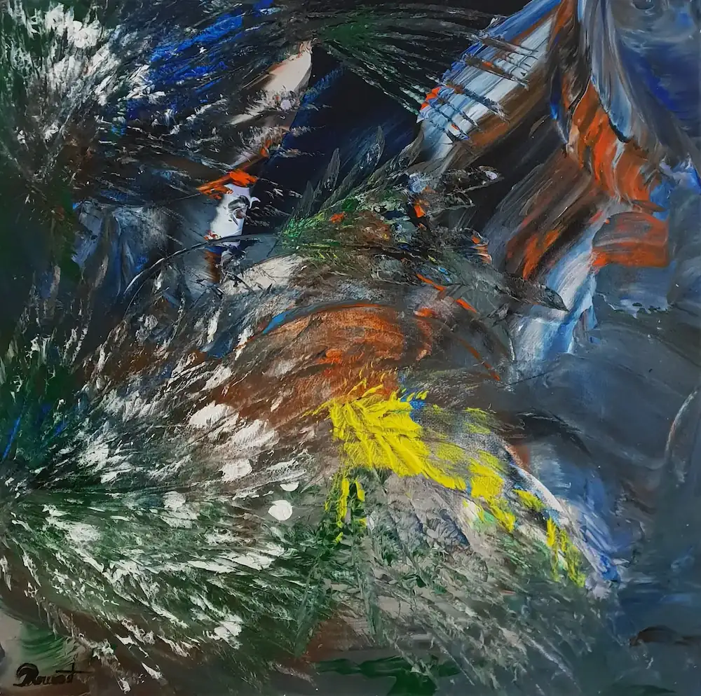 Tableau "Nature bleue"